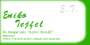 eniko tejfel business card